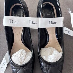 Dior Black Quilted Heels